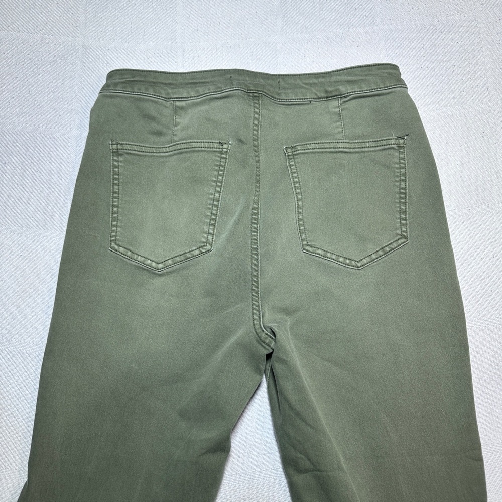 NEW Free People Just Float On Flare Jeans Womens 31 High Rise Stretch Army Green - Picture 8 of 14